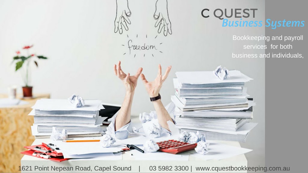 C Quest Business Systems | accounting | Unit 4, Level 2/1621 Point Nepean Rd, Capel Sound VIC 3939, Australia | 0359823300 OR +61 3 5982 3300