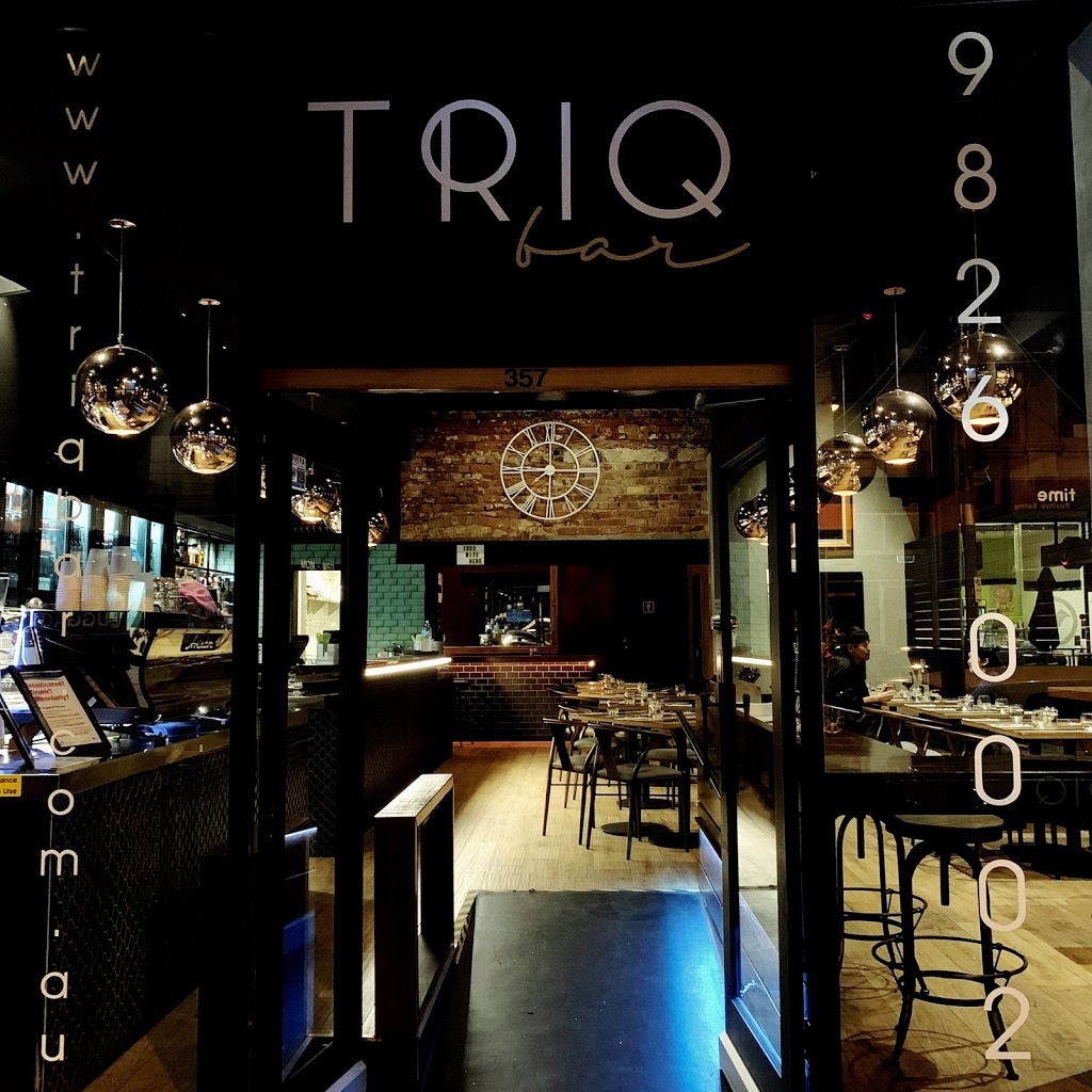 Triq Restaurant & Bar | restaurant | 357 Chapel St, South Yarra VIC 3141, Australia | 0398260002 OR +61 3 9826 0002