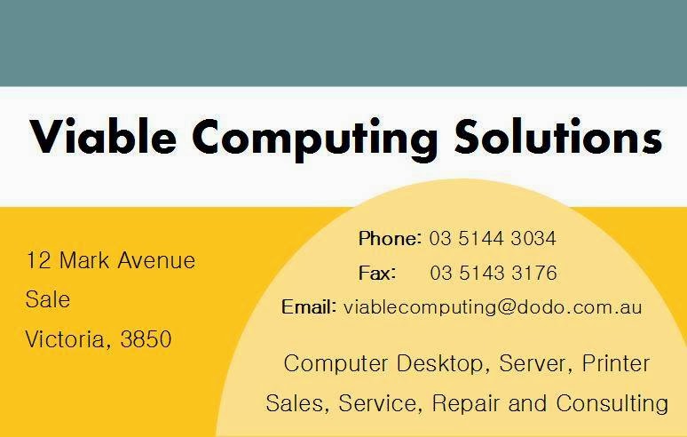 Viable Computing Solutions | electronics store | 12 Mark Ave, Sale VIC 3850, Australia | 0351443034 OR +61 3 5144 3034