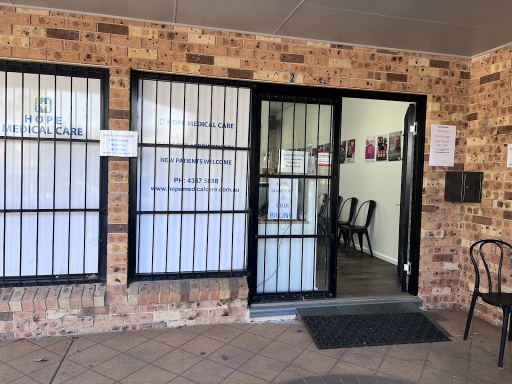 Hope Medical Care - Mangrove | 1 Waratah Rd, Mangrove Mountain NSW 2250, Australia | Phone: (02) 4367 5888
