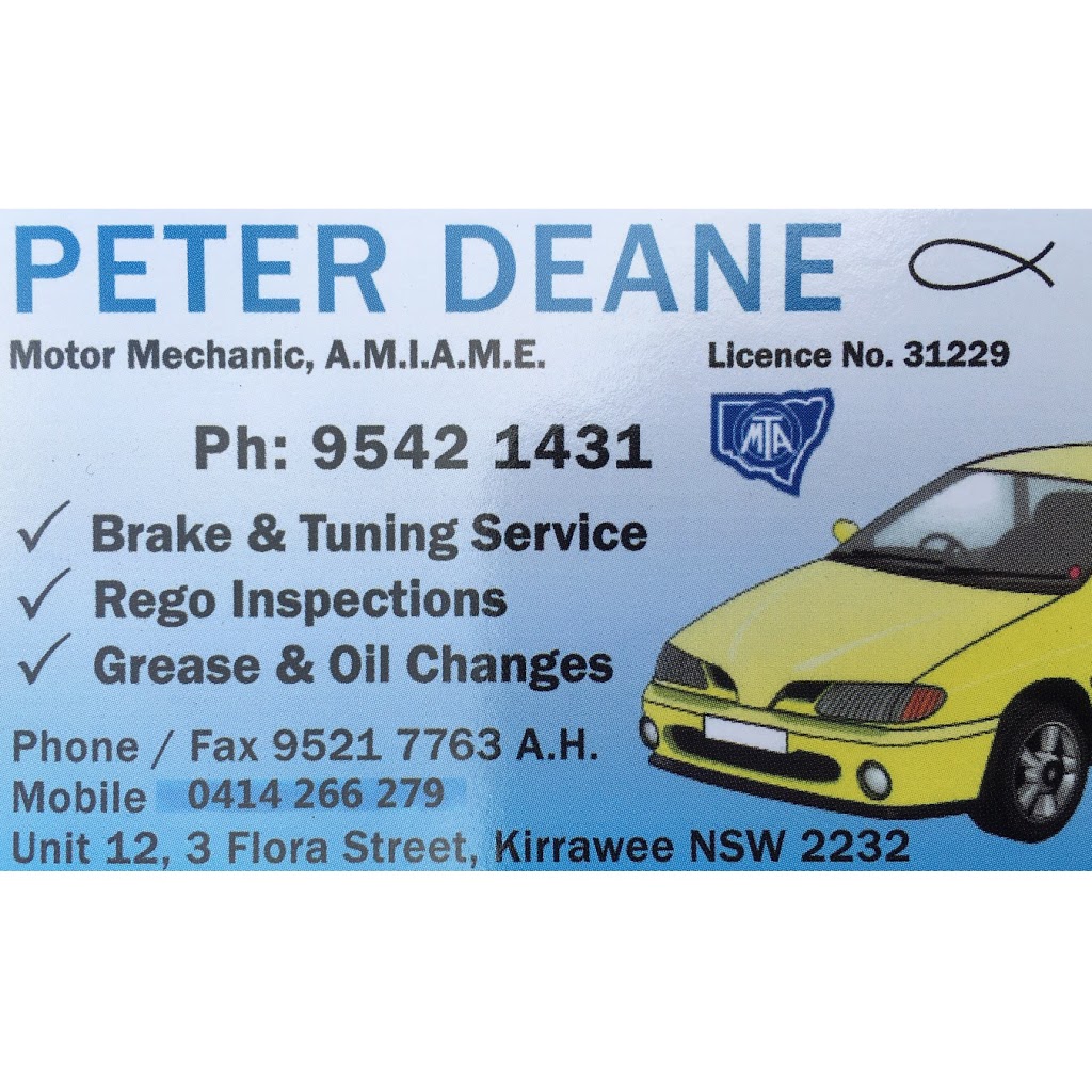 Peter Deane Auto Repairs | car repair | 12/3-11 Flora St, Kirrawee NSW 2232, Australia | 0295421431 OR +61 2 9542 1431