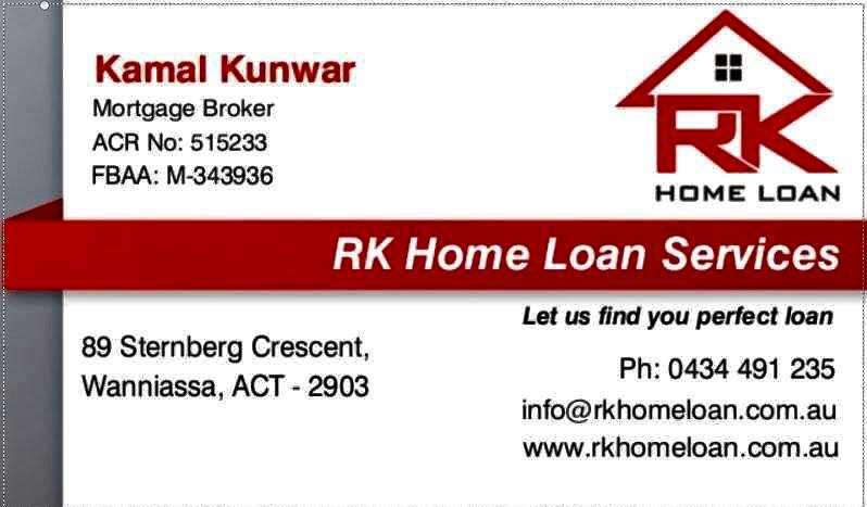 RK Home Loan Services | finance | 89 Sternberg Cres, Wanniassa ACT 2903, Australia | 0434491235 OR +61 434 491 235