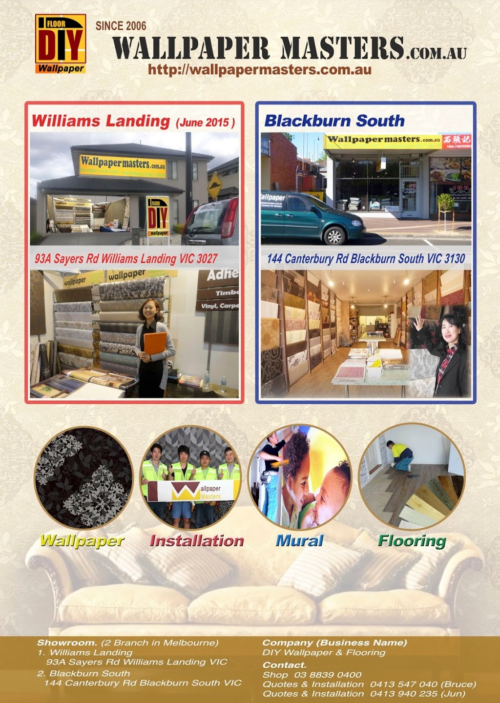 Pacific Masters Pty Ltd - Wallpaper Masters | 24/8-10 St Andrews Pl, Dundas NSW 2117, Australia | Phone: 0413 547 040