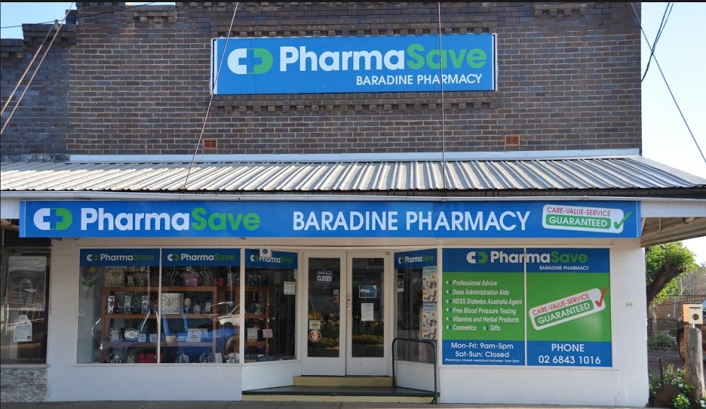 PharmaSave Baradine Pharmacy | pharmacy | 24 Wellington St, Baradine NSW 2396, Australia | 0268431016 OR +61 2 6843 1016