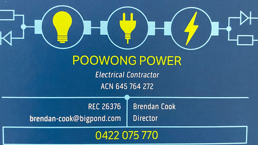 Poowong Power Pty Ltd | electrician | 30 Dudley Ln, Poowong East VIC 3988, Australia | 0422075770 OR +61 422 075 770