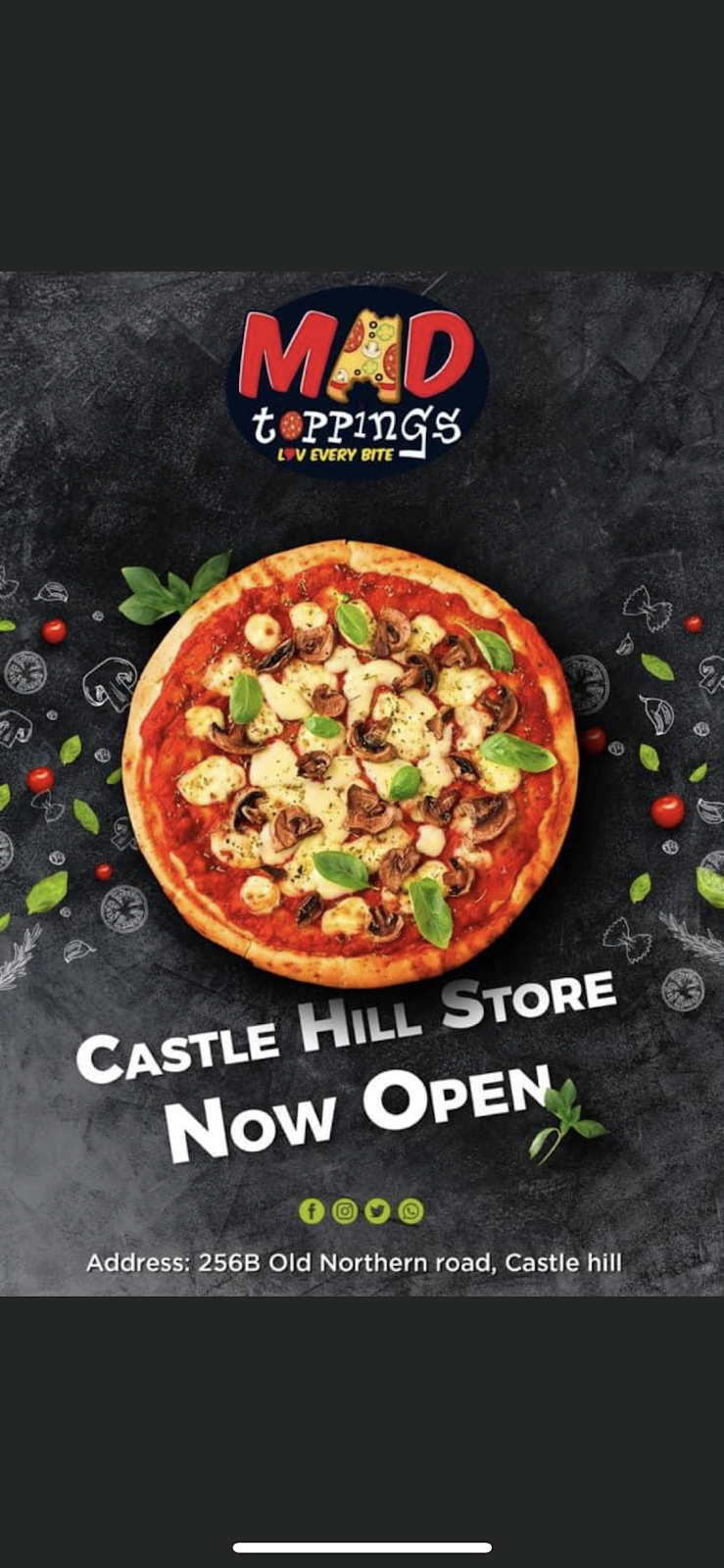 MAD Toppings CastleHill | 256B Old Northern Rd, Castle Hill NSW 2154, Australia | Phone: (02) 7809 0990
