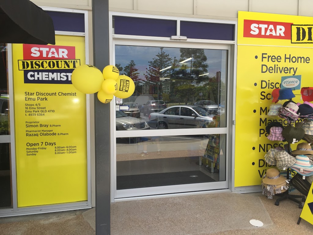 Star Discount Chemist Emu Park | pharmacy | Shops 4/5, 16 Emu Street, Emu Park QLD 4710, Australia | 0749396364 OR +61 7 4939 6364