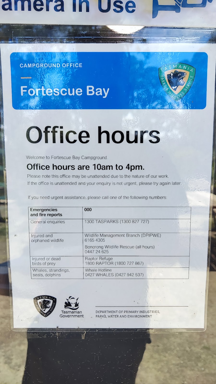 National Park Office | Fortescue TAS 7182, Australia | Phone: 1300 827 727