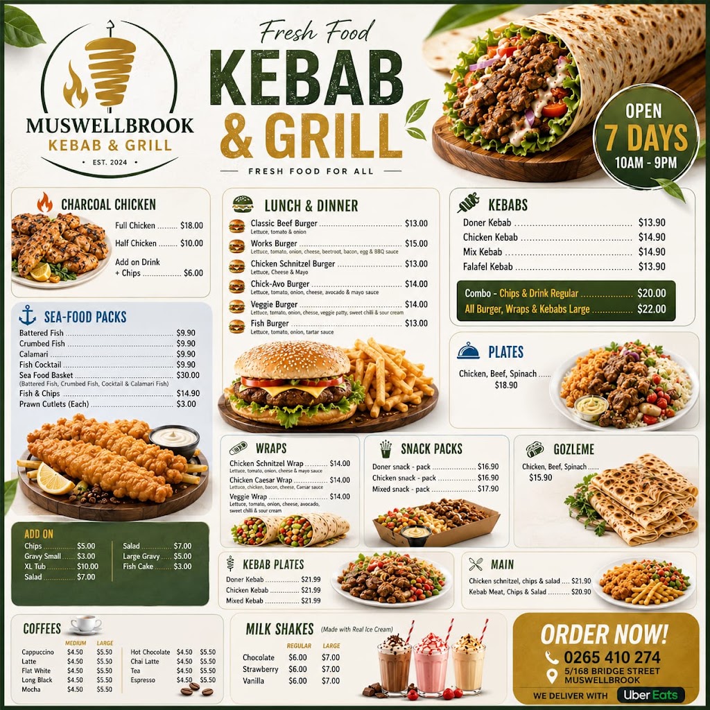 Muswellbrook Kebab & Grill | Unit 5/168 Bridge St, Muswellbrook NSW 2333, Australia | Phone: (02) 6541 0274