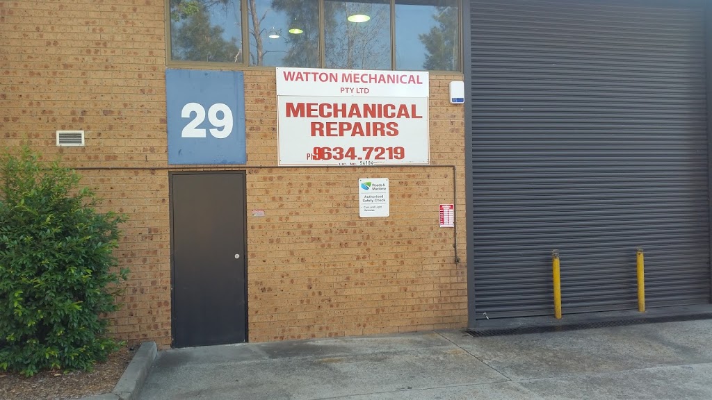 WATTON MECHANICAL PTY LTD | car repair | 29/8 Gladstone Rd, Castle Hill NSW 2154, Australia | 0296347219 OR +61 2 9634 7219