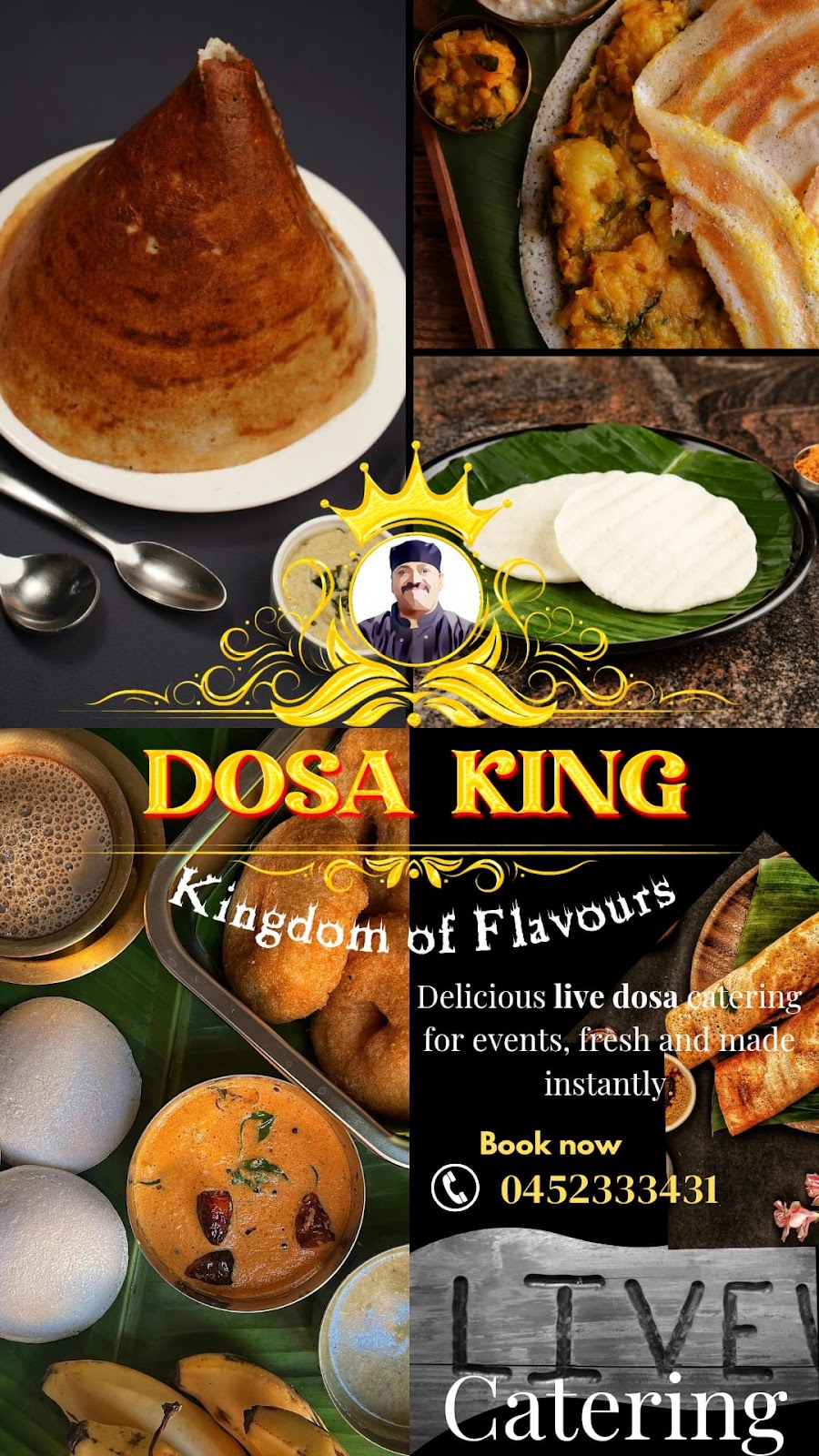 DOSAKING LIVE DOSA CATERING | 74 Frederick St, Blacktown NSW 2148, Australia | Phone: 0452 333 431