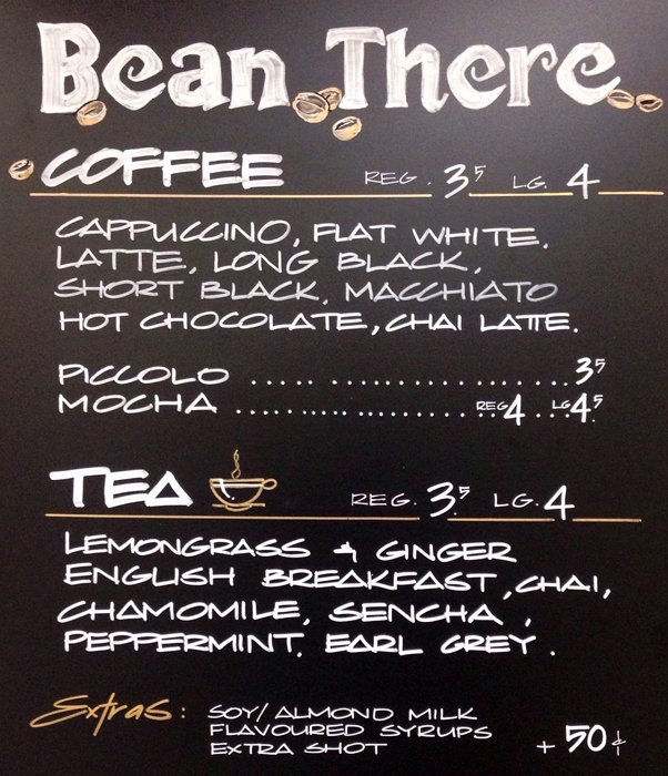 Bean There | cafe | 15/320 Pitt St, Sydney NSW 2000, Australia | 0406974119 OR +61 406 974 119