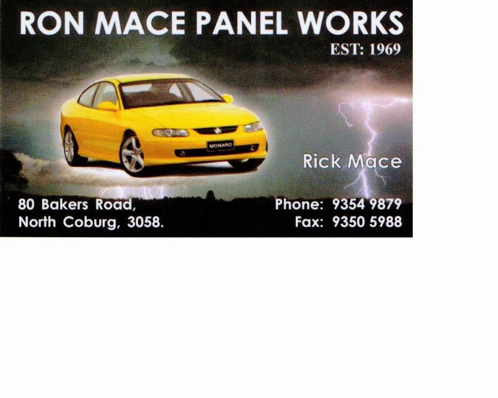 RonMace Panel Works | car repair | 80 Bakers Rd, Coburg North VIC 3058, Australia | 0393549879 OR +61 3 9354 9879