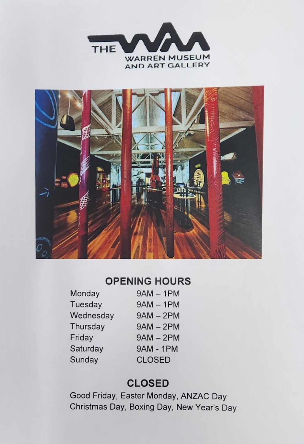 Warren Museum and Art Gallery | 142 Dubbo St, Warren NSW 2824, Australia | Phone: (02) 6813 0997
