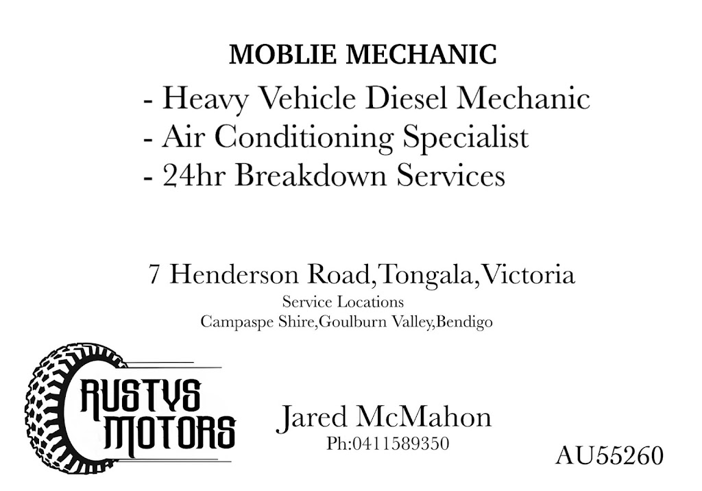Rusty’s Motors | 7 Henderson Rd, Tongala VIC 3621, Australia | Phone: 0411 589 350