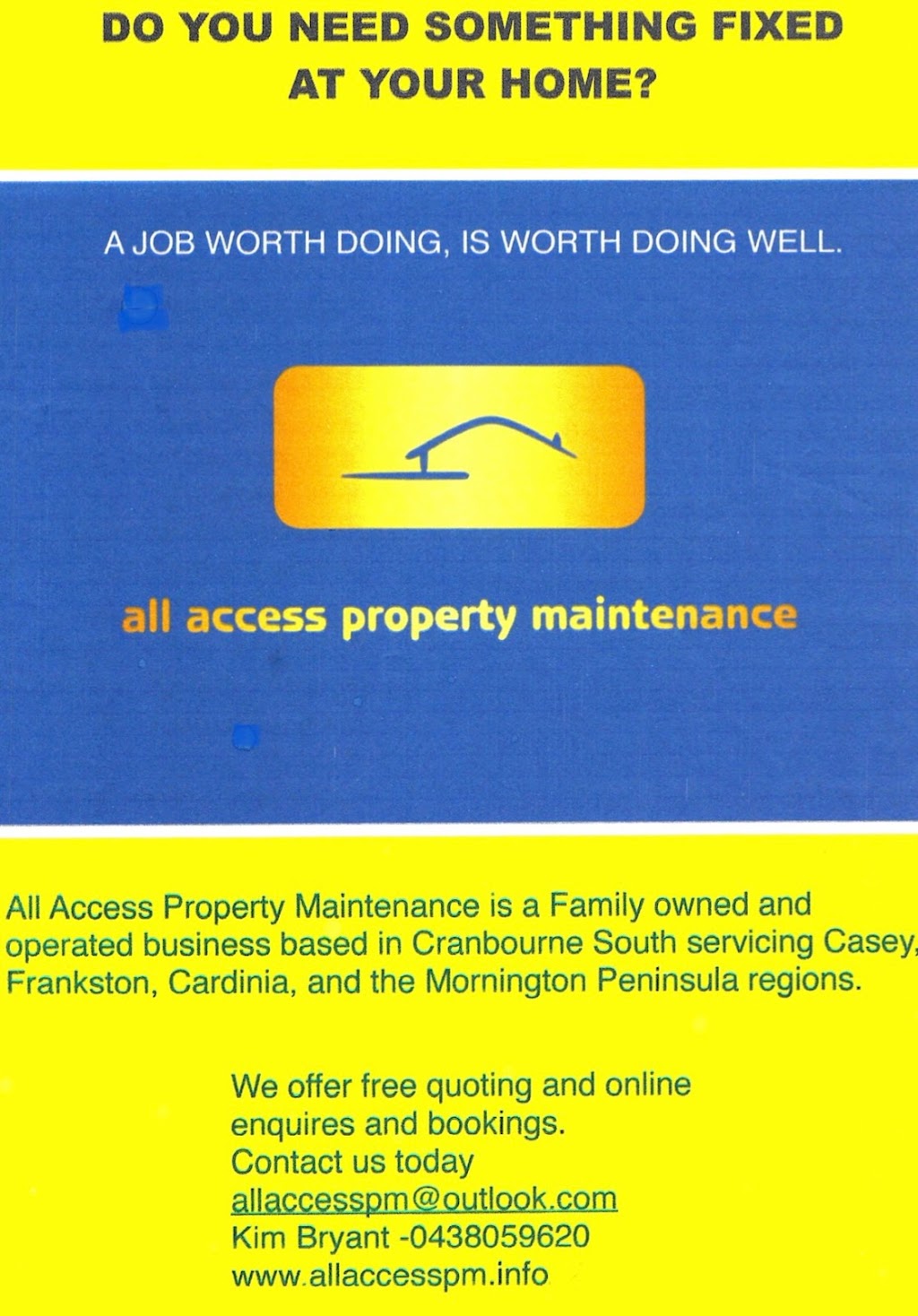 all access property maintenance |  | 7, Botanic Ridge VIC 3977, Australia | 0438059620 OR +61 438 059 620