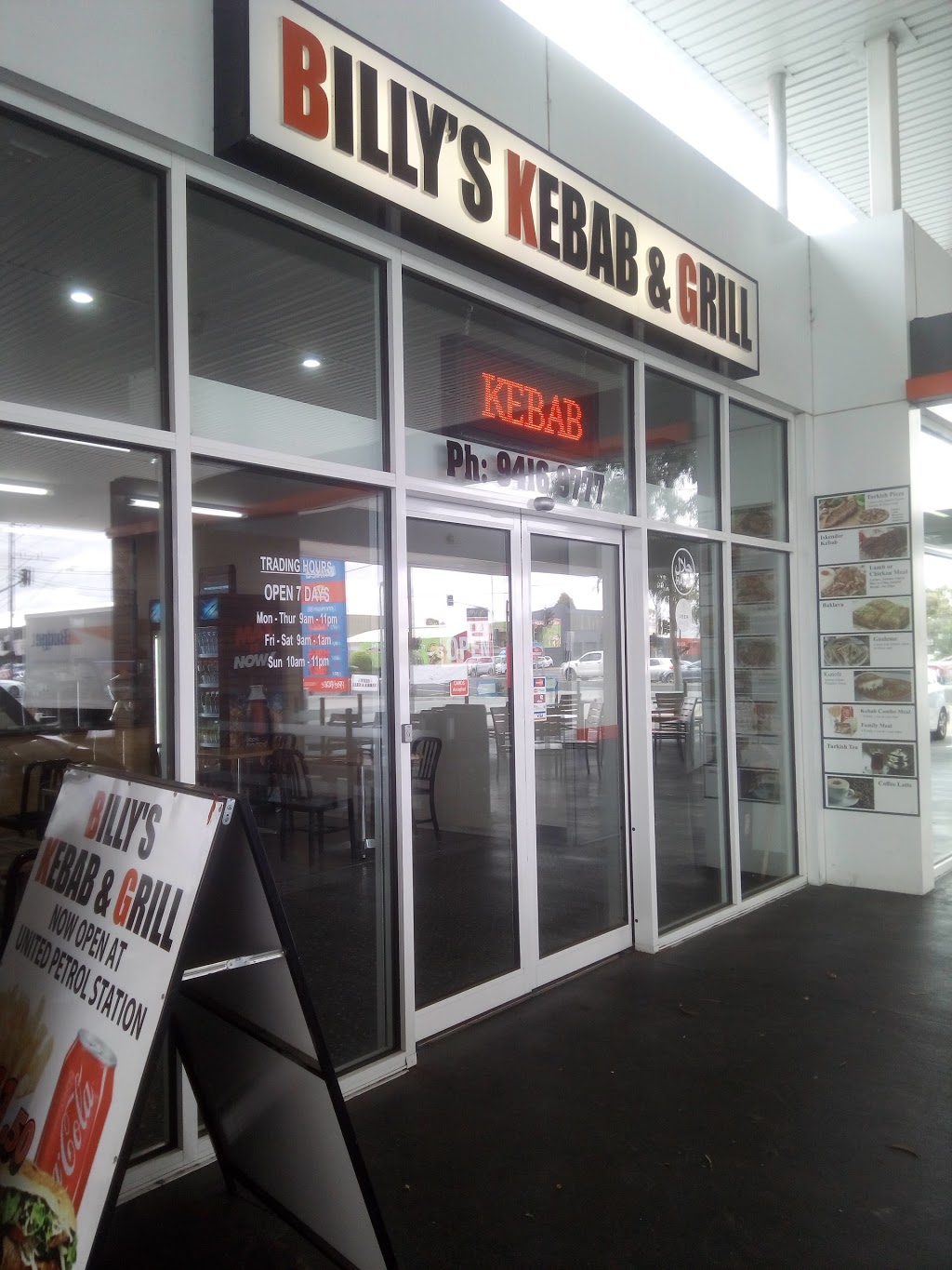 Billys Kebabs | restaurant | 103 Bell St, Preston VIC 3072, Australia | 0394169777 OR +61 3 9416 9777