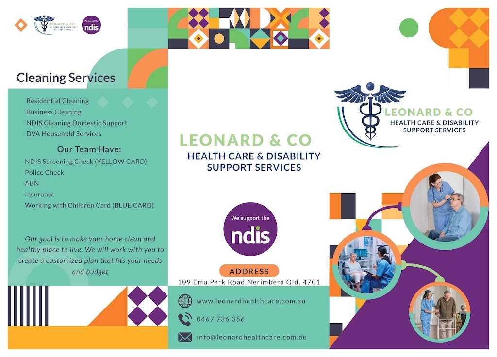 Leonard & Co Healthcare and Disability | 109 Emu Park Rd, Nerimbera QLD 4701, Australia | Phone: 0467 736 356