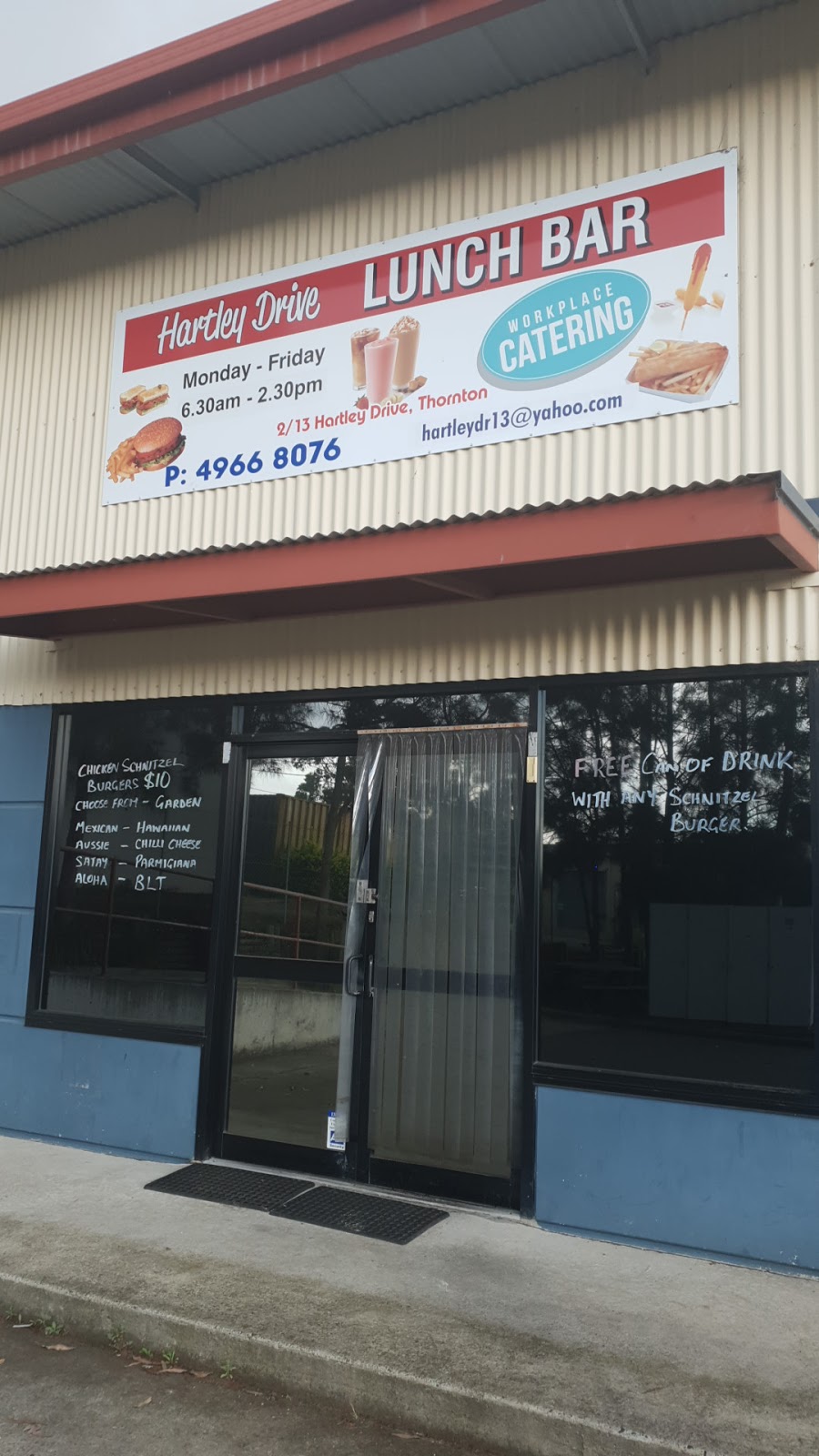 Hartley Drive Lunch Bar | meal takeaway | 2/13 Hartley Dr, Thornton NSW 2322, Australia | 0249668076 OR +61 2 4966 8076