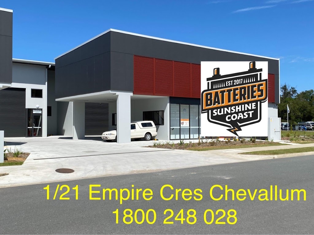 Batteries Sunshine Coast |  | 1/21 Empire Cres, Chevallum QLD 4555, Australia | 1800248028 OR +61 1800 248 028