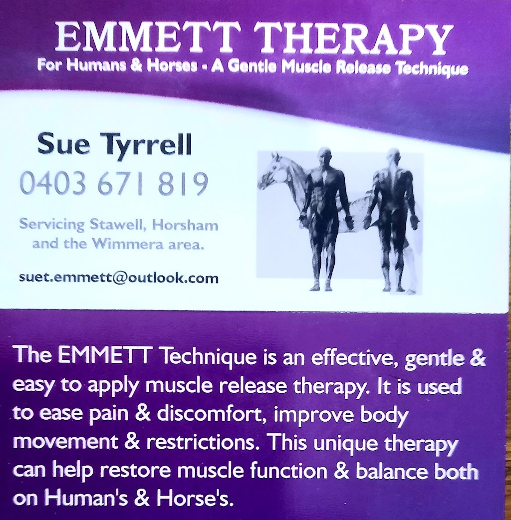 Sue Tyrrell Emmett & Reiki Therapy for Humans & Horses | health | 15A Horsham Rd, Stawell VIC 3380, Australia | 0403671819 OR +61 403 671 819
