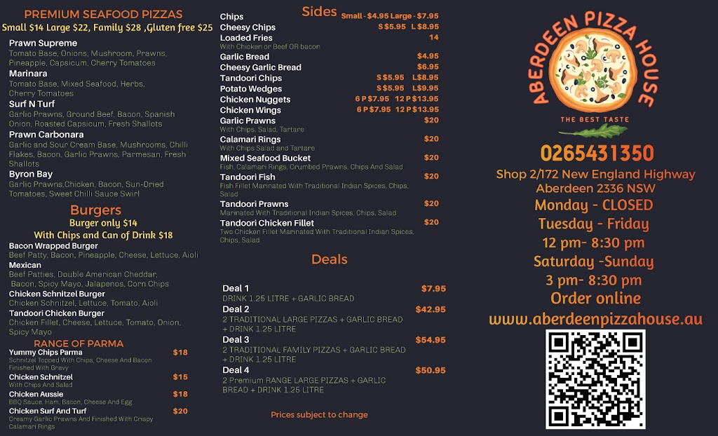 Aberdeen Pizza House The Best Taste | 2/172 New England Hwy, Aberdeen NSW 2333, Australia | Phone: (02) 6543 1350