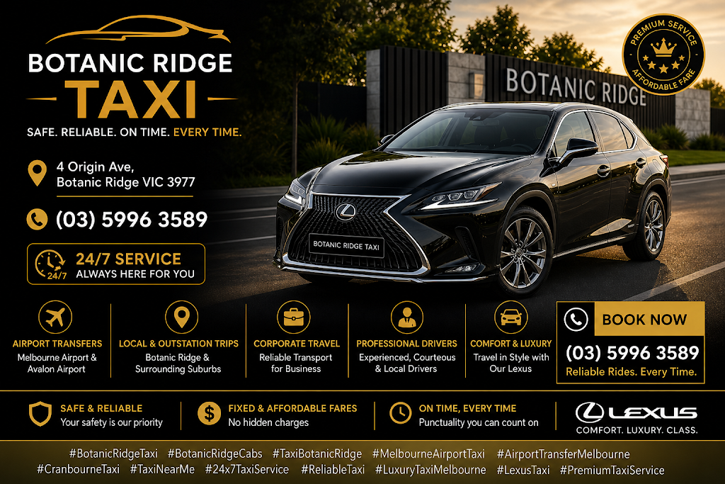 Botanic Ridge Taxi | 4 Origin Ave, Botanic Ridge VIC 3977, Australia | Phone: (03) 5996 3589