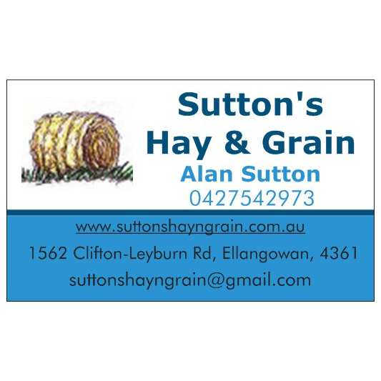 Suttons Hay & Grain | 1562 Clifton Leyburn Rd, Ellangowan QLD 4361, Australia | Phone: 0427 542 973