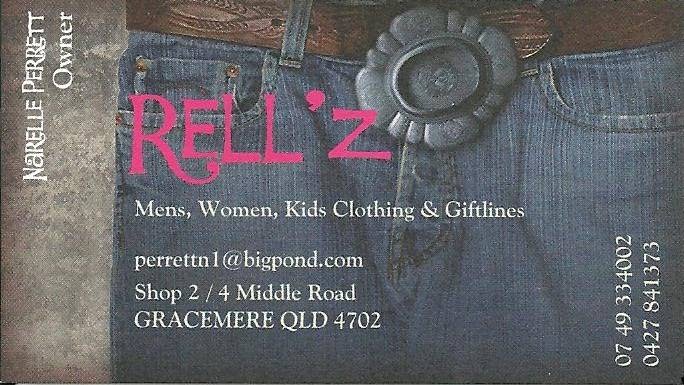 Rellz | clothing store | 3/7 Lawrie St, Gracemere QLD 4702, Australia | 0749334002 OR +61 7 4933 4002