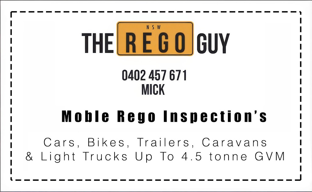 The Rego Guy | 27 Balmoral Rise, Wilton NSW 2571, Australia | Phone: 0402 457 671