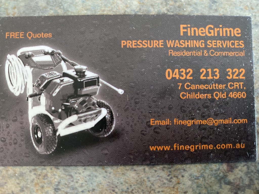 FineGrime Pressure Washing Services |  | 7 Canecutter Ct, Childers QLD 4660, Australia | 0413421401 OR +61 413 421 401