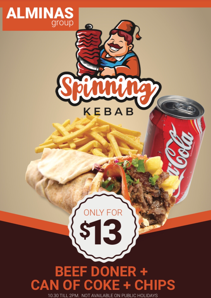 The Spinning Kebab | restaurant | 140 Prospect Rd, Prospect SA 5082, Australia | 0872260709 OR +61 8 7226 0709