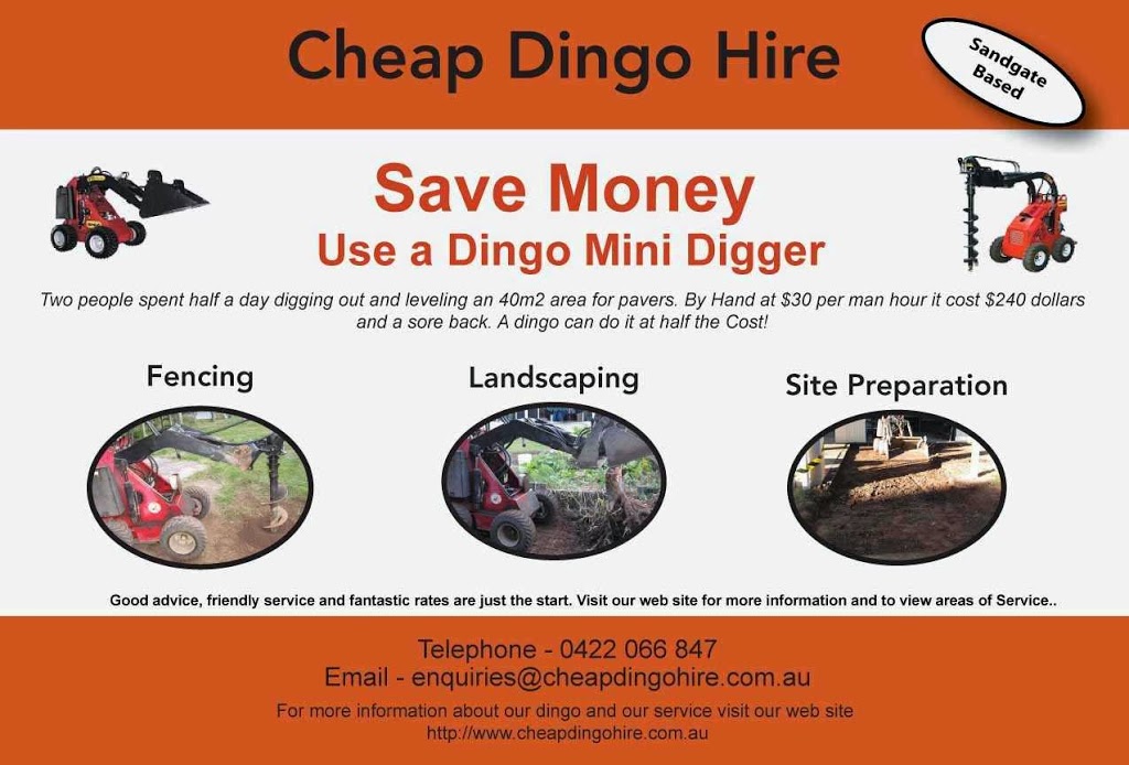 Cheap Dingo Hire | 486 Flinders Parade, Brisbane QLD 4017, Australia | Phone: 0422 066 847