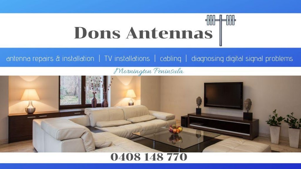Dons Antennas | 270 Old Cape Schanck Rd, Boneo VIC 3939, Australia | Phone: 0408 148 770