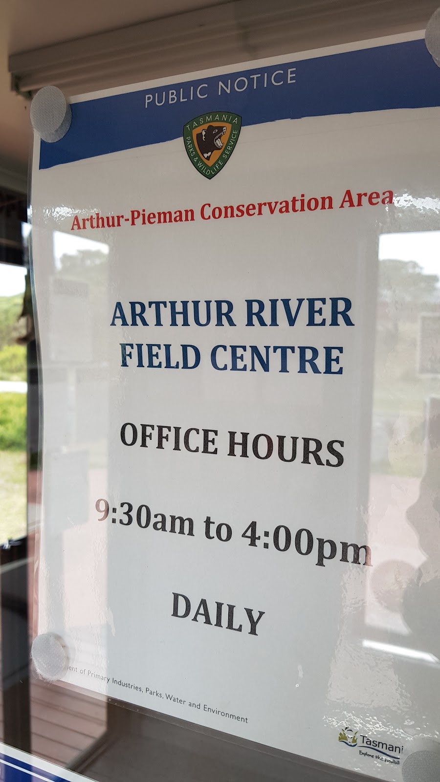 Arthur River Parks and Wildlife Service | 1409 Arthur River Rd, Arthur River TAS 7330, Australia | Phone: (03) 6457 1225