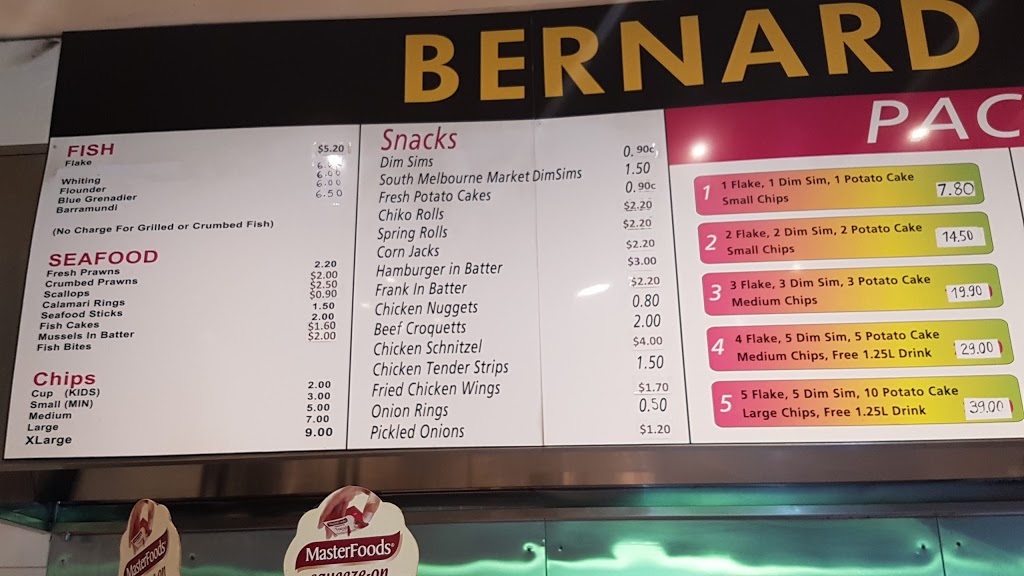 Bernard Street Fish & Chips | meal takeaway | 31 Bernard St, Cheltenham VIC 3192, Australia | 0395558713 OR +61 3 9555 8713