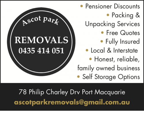 ASCOT PARK REMOVALS | storage | 78 Philip Charley Dr, Port Macquarie NSW 2444, Australia | 0435414051 OR +61 435 414 051