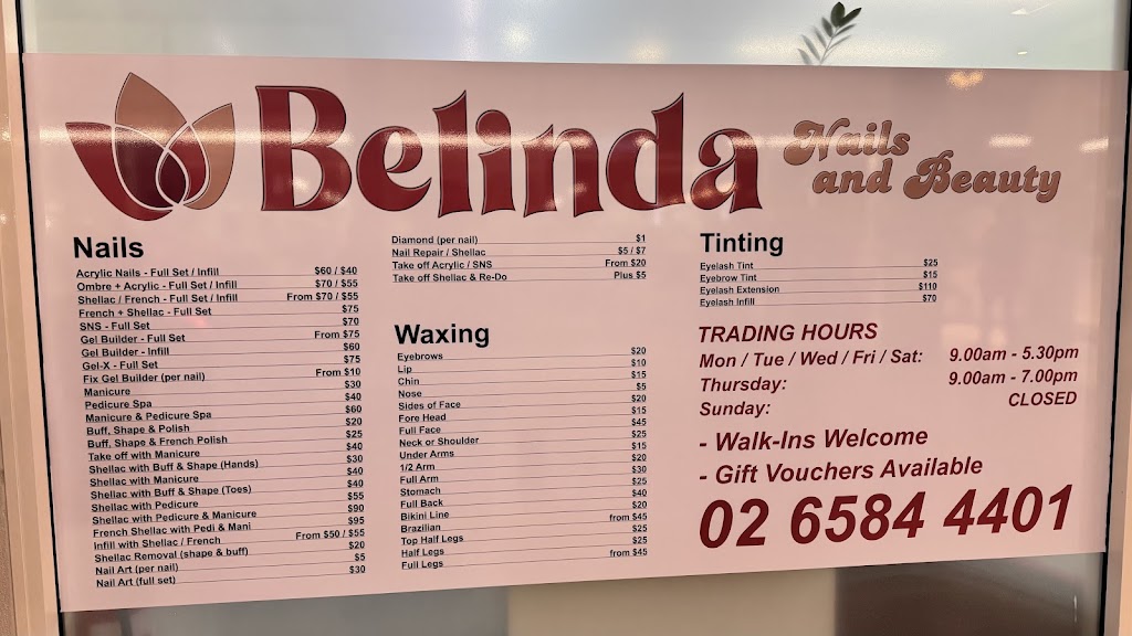 Belinda nails and beauty | Lighthouse Plaza, Shop-1/100 Ocean Dr, Port Macquarie NSW 2444, Australia | Phone: (02) 6584 4401