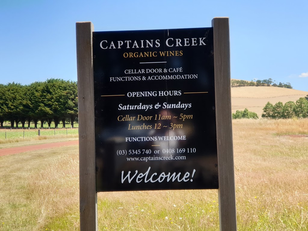 Captains Creek Organic Wines | food | 120 Kangaroo Hills Rd, Blampied VIC 3364, Australia | 0353457408 OR +61 3 5345 7408