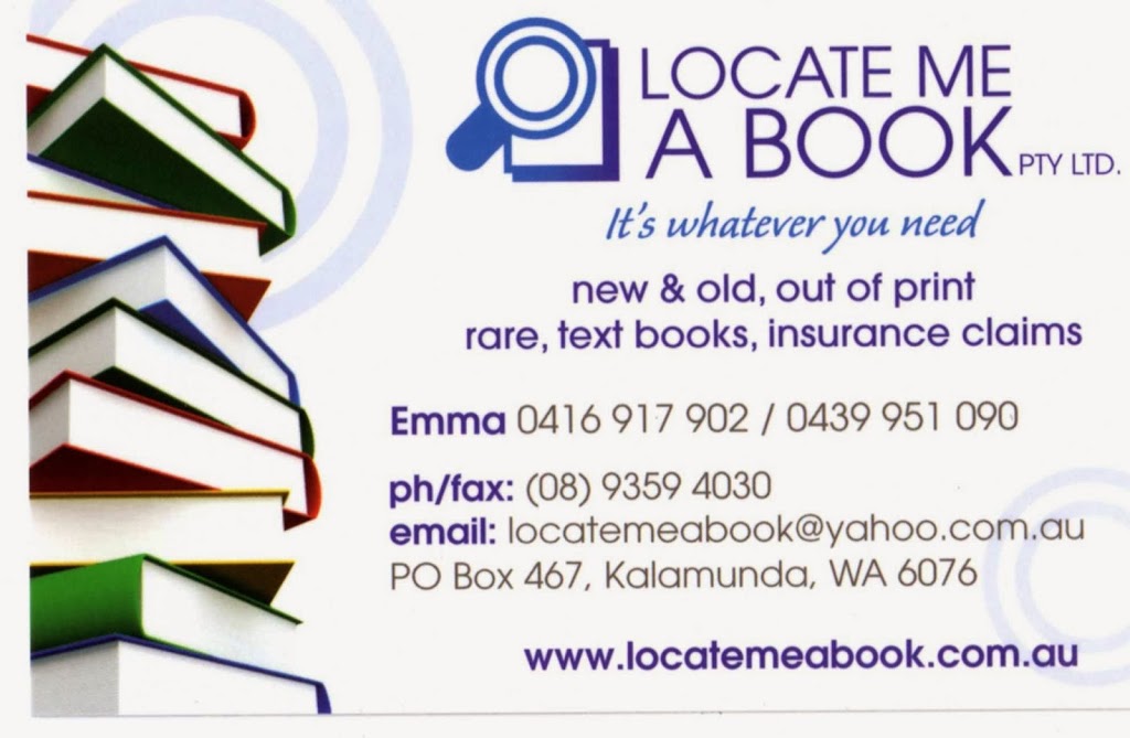 Locate Me A Book | book store | 32 Sussex Rd, Forrestfield WA 6058, Australia | 0404168020 OR +61 404 168 020