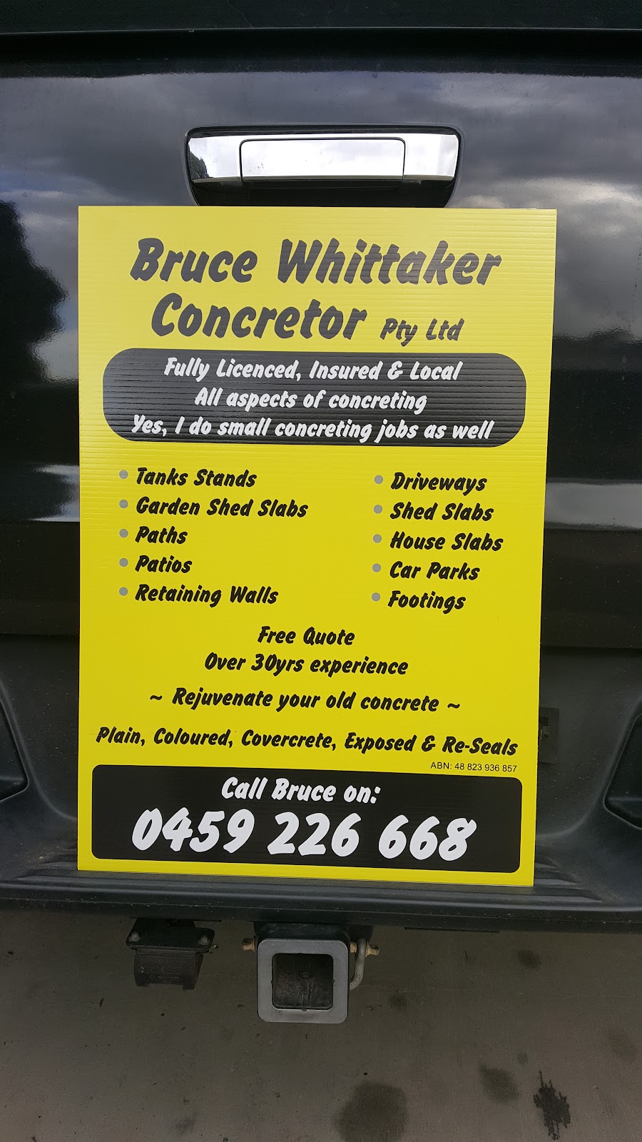 Bruce Bruce Whittaker Concretor | 6 Hinkler Court, Morayfield QLD 4506, Australia | Phone: 0459 226 668