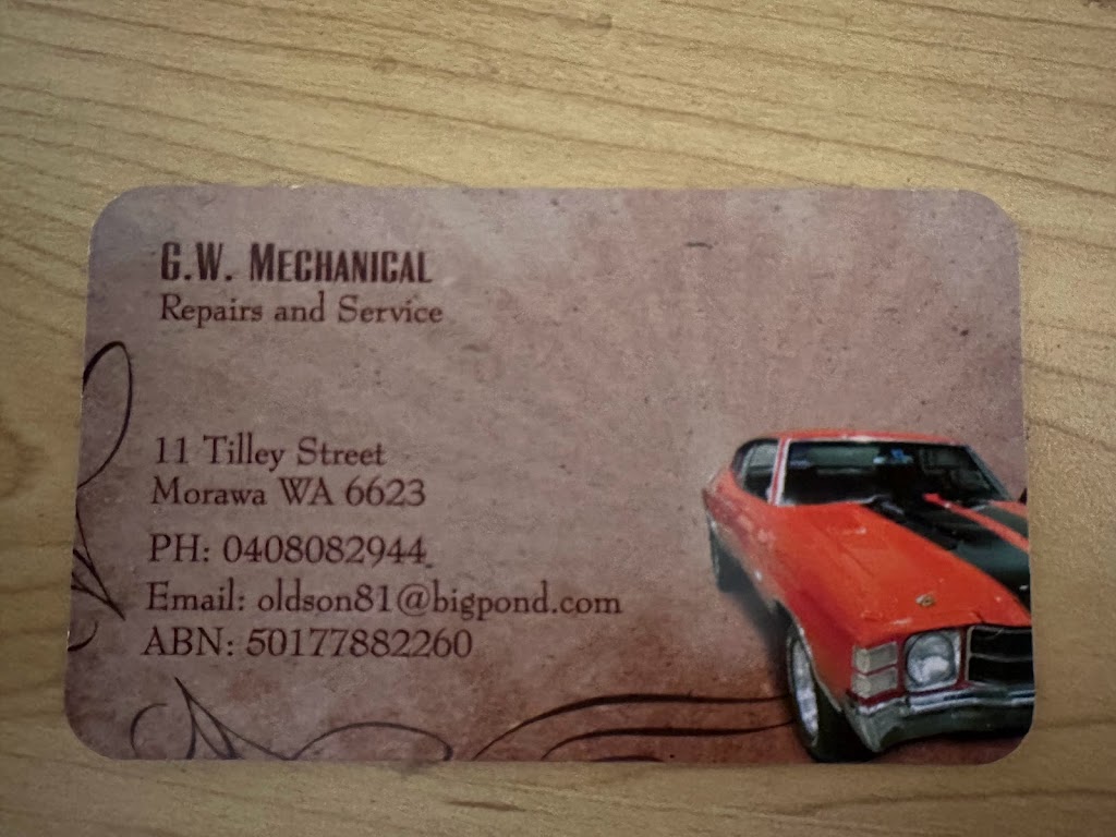 GW Mechanical | car repair | 11 Tilley St, Morawa WA 6623, Australia | 0408082944 OR +61 408 082 944