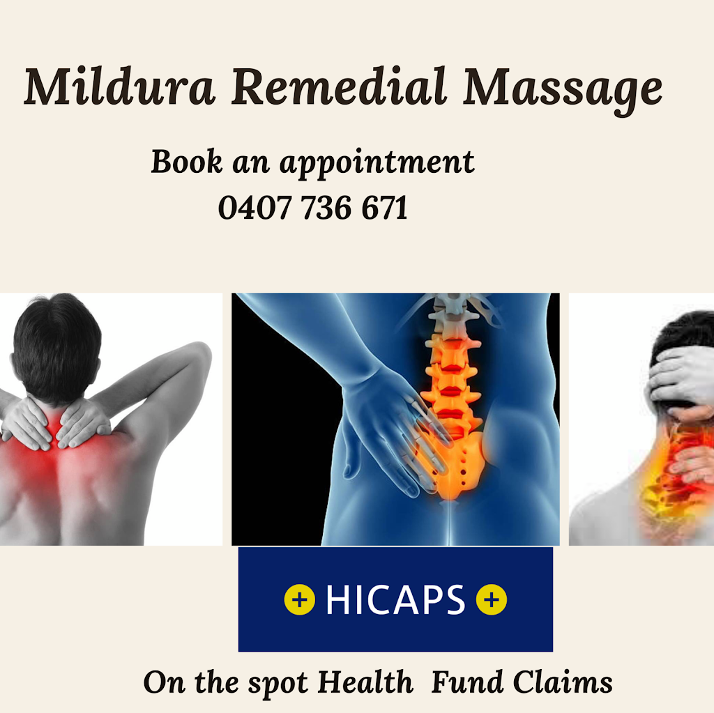 Mildura Remedial Massage | 5 Ularara Dr, Mildura VIC 3500, Australia | Phone: 0407 736 671