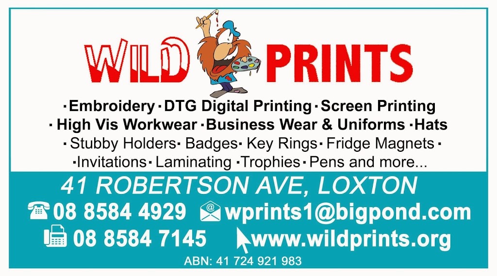 Wild Prints | 41 Robertson Ave, Loxton SA 5333, Australia | Phone: (08) 8584 4929