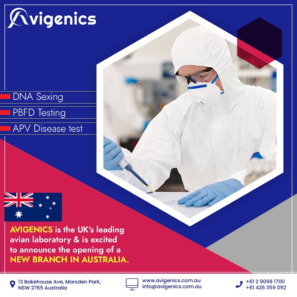 Avigenics Australia | 13 Bakehouse Ave, Marsden Park NSW 2765, Australia | Phone: (02) 9099 1700