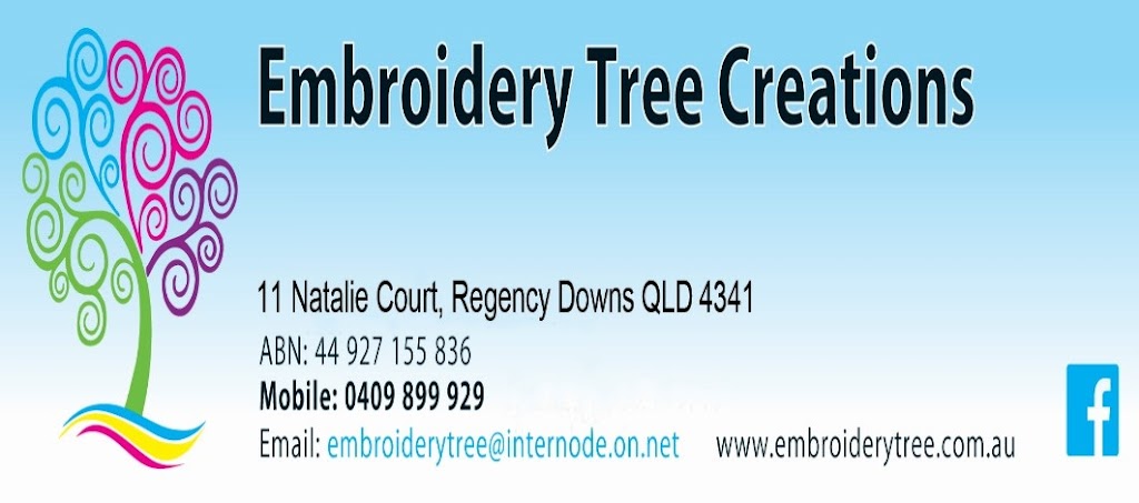 Embroidery Tree Creations | 11 Natalie Ct, Regency Downs QLD 4341, Australia | Phone: 0409 899 929