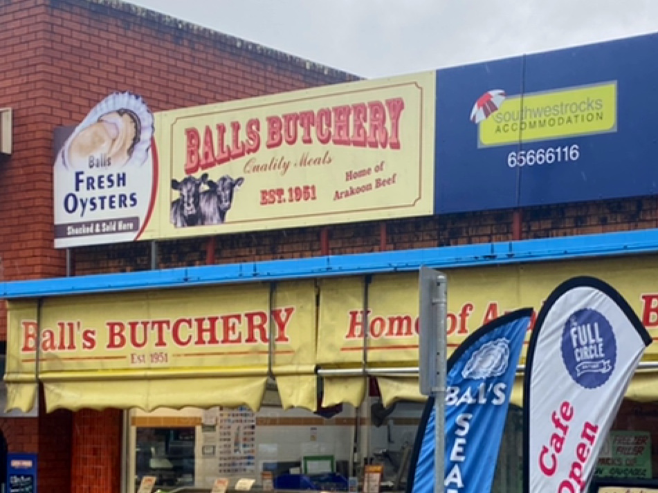 Balls Butchery | store | 13 Paragon Ave, South West Rocks NSW 2431, Australia | 0265666231 OR +61 2 6566 6231