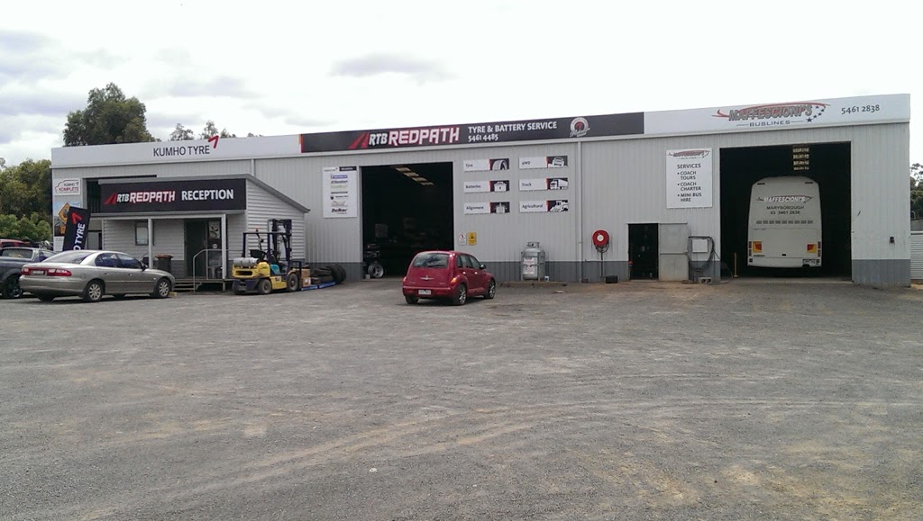 Redpath tyre and battery service | car repair | 28 Derby Rd, Maryborough VIC 3465, Australia | 0354614485 OR +61 3 5461 4485