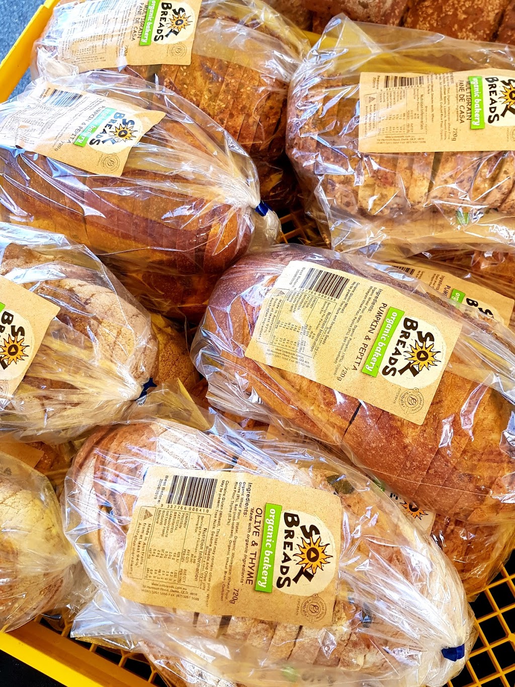 Sol Bread at Gold Coast Organic Farmers Market | Dunlop Ct, Mermaid Waters QLD 4218, Australia | Phone: 0402 502 416