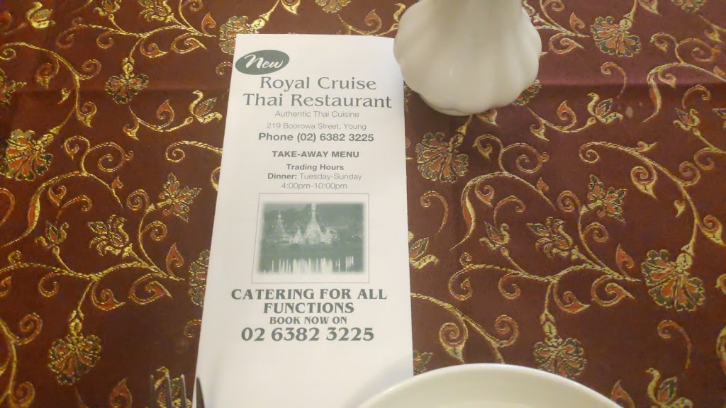 Royal Cruise Thai Restaurant | meal delivery | 219 Boorowa St, Young NSW 2594, Australia | 0263823225 OR +61 2 6382 3225